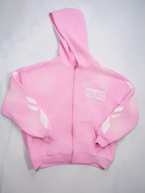 For Hire hoodie  (Pink)